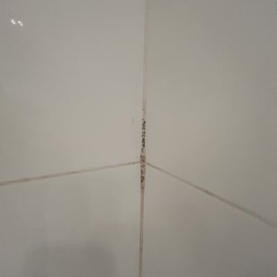 אריחי קרמיקה עם לכלוך בקו החיבור