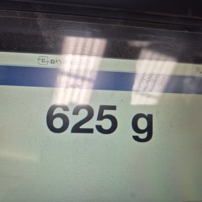מסך עם תצוגת משקל 625 גרם