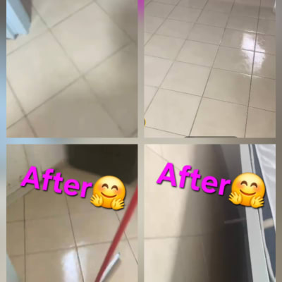 רצפה נקייה ומבריקה לאחר ניקיון עם מגב