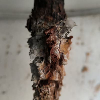 חלק מתכת חלוד עם קורוזיה