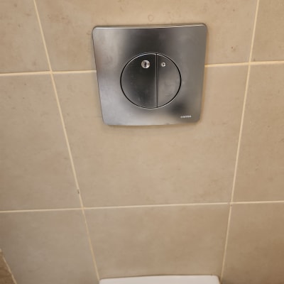 לחצן הדחה כפול על קיר קרמיקה