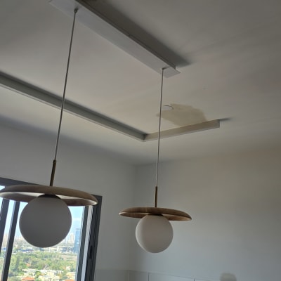 תיקון תקרה עם סימני צבע במטבח