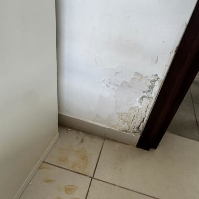 קיר עם קילופי צבע ונזקי רטיבות