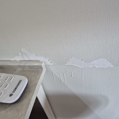 קיר עם קילוף צבע ותיקון נדרש