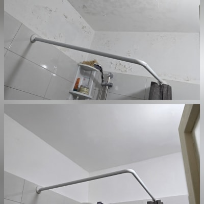 תמונות לפני ואחרי תיקון תקרה בחדר אמבטיה