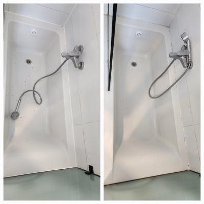 אמבטיה עם ברז ומקלחת יד