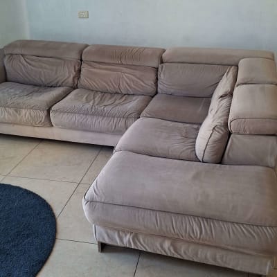 ספה פינתית בצבע בז