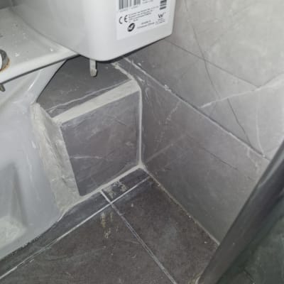 תמונה של שירותים עם חיפוי קרמיקה