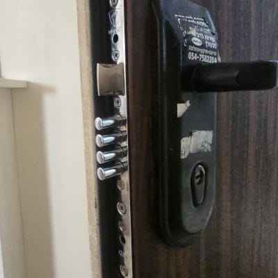 מנעול דלת עם בריחים ומנגנון נעילה