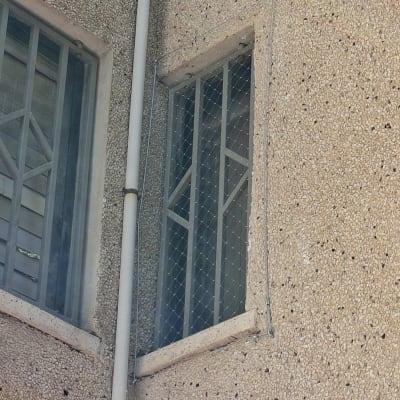 רשת על חלון למניעת כניסת יונים