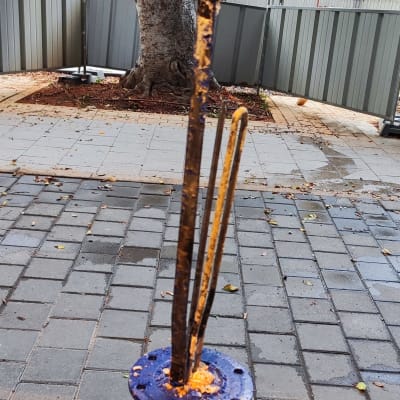 גוף חימום של דוד שמש עם אבנית