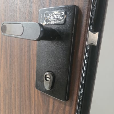 מנעול דלת עם ידית ומנגנון נעילה