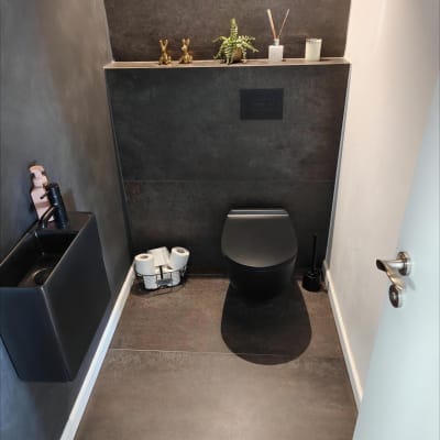 אסלה שחורה, נייר טואלט, מברשת ניקוי