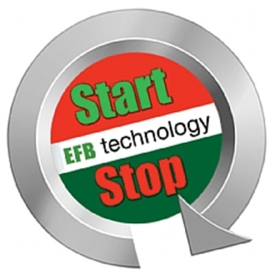 סמל גרפי של לחצן Start Stop וטכנולוגיית EFB למצברי רכב