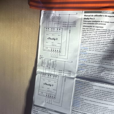 תרשים התקנה של מכשיר חשמלי Shelly Pro 3