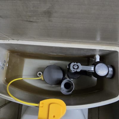 מיכל הדחה עם חלקים פנימיים