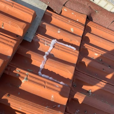 גג רעפים עם חומר איטום נגד יונים