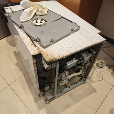 מדיח כלים פתוח עם חלקים חשופים במטבח