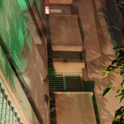 רשת הגנה על קיר בניין למניעת כניסת יונים