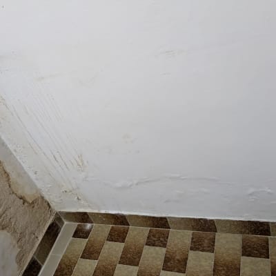 קיר עם סימני רטיבות וקילוף צבע