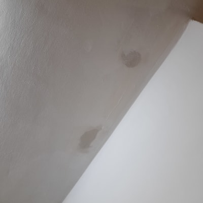 כתמים על קיר צבוע בצבע בהיר