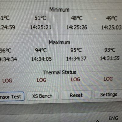 תצוגת טמפרטורות מינימום ומקסימום במחשב