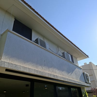רשת יונים ומחסומים על בניין