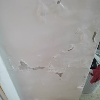 קיר עם קילופי צבע וסדקים