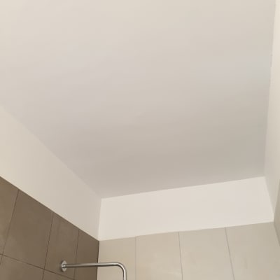 ceiling and wall with fresh white paint