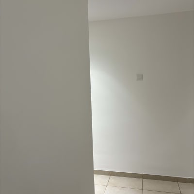 קיר לבן צבוע עם מתג חשמל