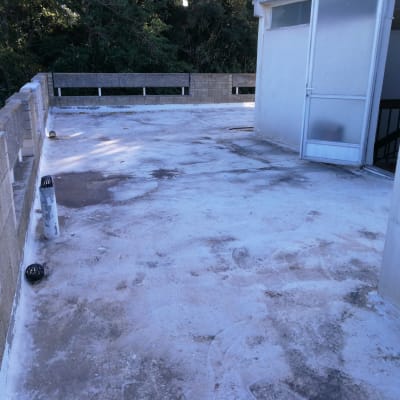 הגג לפני האיטום