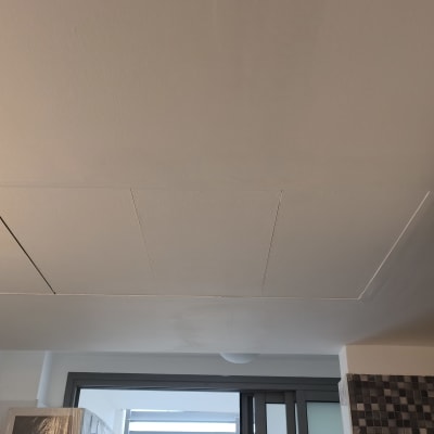 תקרה עם לוחות גבס ותאורה טבעית