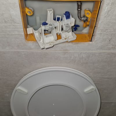 תיקון ניאגרה עם חלקים פנימיים חשופים