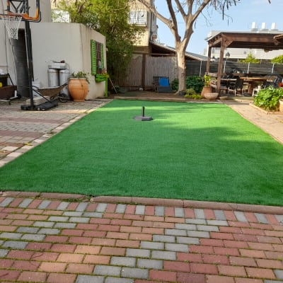 דשא סינתטי, עציצים, עץ, אזור גינון