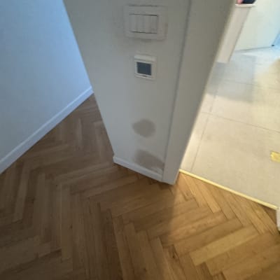 כתם על קיר ליד מתגי חשמל