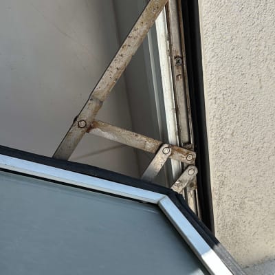 ציר אלומיניום חלון פתוח עם מסגרת מתכת