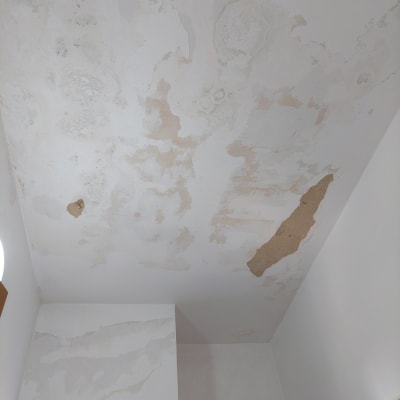 תקרה עם קילופי צבע וכתמים