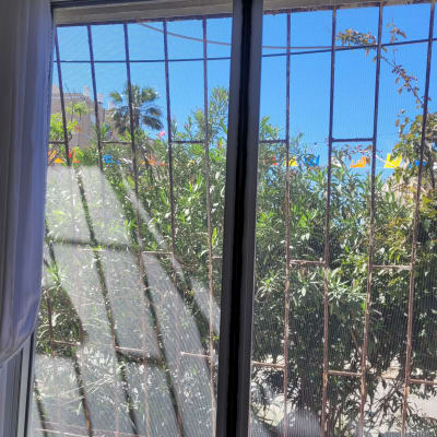 חלון אלומיניום עם רשת נגד יתושים