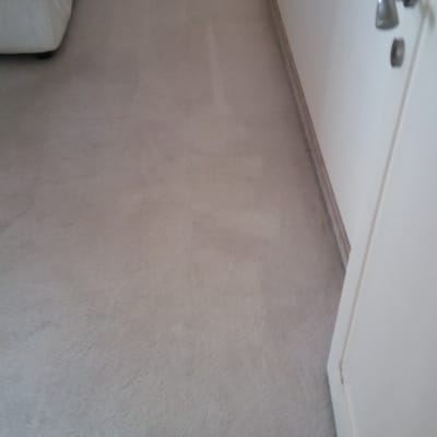 שטיח בהיר נקי בחדר שינה עם מיטה