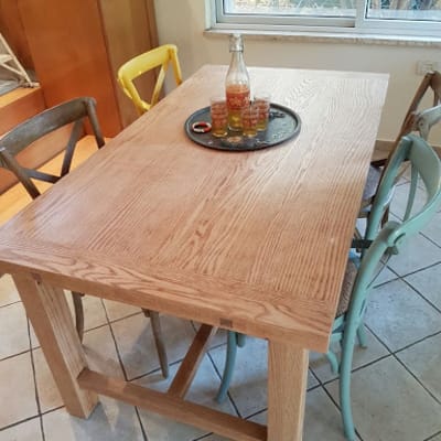 צביעת שולחן מחום לטבעי