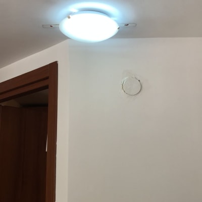 גוף תאטרה שהוחף והותקן ידש (בתמונה) במקומו בחדר אירוח