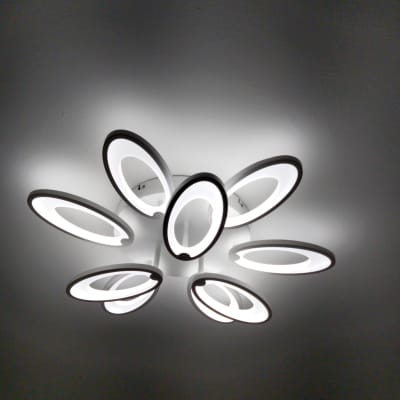 מנורת תקרה מודרנית עם טבעות מוארות