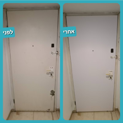 דלת לפני ואחרי ציפוי מחדש