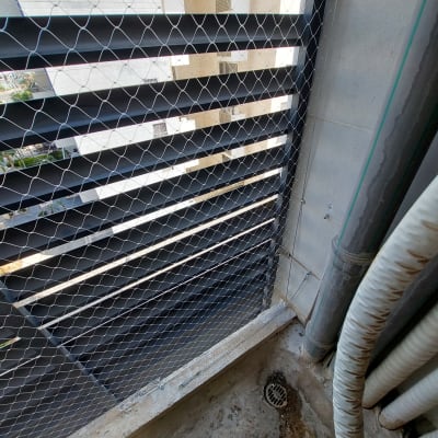 רשת מתכת מותקנת למניעת כניסת יונים