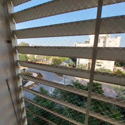 רשת על חלון למניעת כניסת יונים