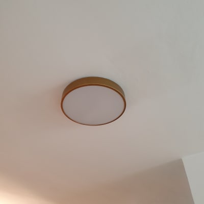 מנורת תקרה עגולה עם מסגרת מתכתית