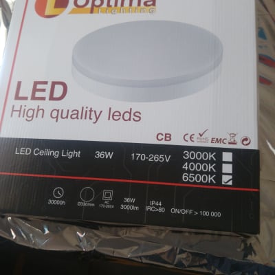 אריזת מנורת תקרה לד 36W עם נתונים טכניים