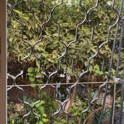 סורגי אלומיניום מעוצבים בחלון