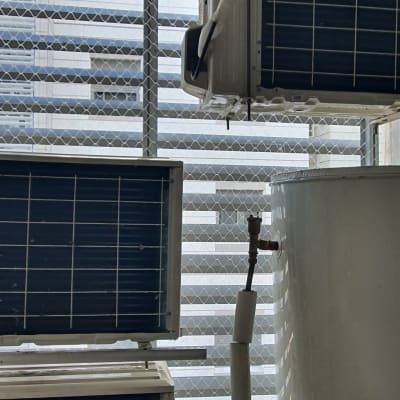 מערכת סולארית עם רשת למניעת כניסת יונים