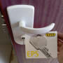 ידית דלת לבנה עם מפתח EPS של EVVA